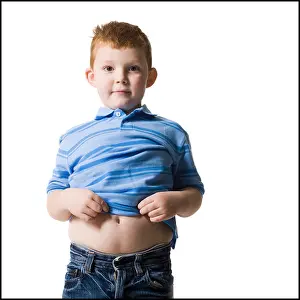 4 5 Years Prints: boy showing his stomach