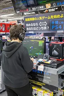 Shopper Prints: boy testing Sony Playstation PS4