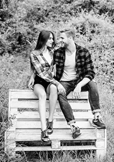 Passionate Prints: Boyfriend and girlfriend in love