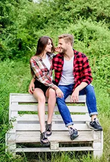 Passionate Prints: Boyfriend and girlfriend in love