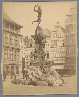 Market Square Prints: Brabofontein by J. Lambeaux on the Grote Markt in Antwerp