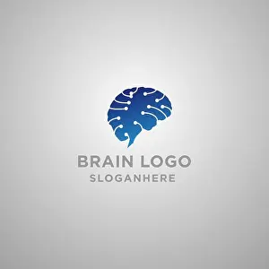 Intellect Prints: brain logo vector.brain connection logo design. digital brain logo template