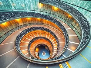 City Collection: The Bramante Staircase is a double helix, having two staircases allowing people to ascend without