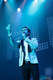 Musician Prints: Brandon Flowers, lead singer of the band Killers on stage at Glastonbury 2005