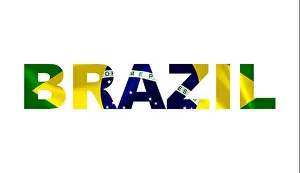 Identify Prints: 'Brazil' Lettering Art over the Brazilian Flag