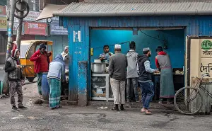 Time Of Day Prints: Breakfast on the street in Barisal, Bangladesh