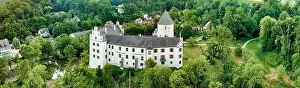 Breathtaking Aerial View of Schloss Kronwinkel in Bavaria: A Captivating Blend of History and Natural Beauty