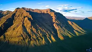 Cinematic Prints: Breathtaking Thingvellir National Park in Iceland: aerial panorama of rugged cliffs and winding rivers