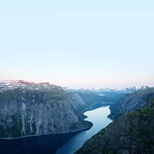 Images Dated 19th July 2017: Breathtaking view on Ringedalsvatnet from Trolltunga rock