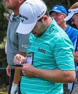 World Cup Prints: Brendon Grace marking scorecard World champion Golfer portrait