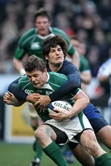 Stade Prints: BRIAN O'DRISCOLL & DAVID SKREL FRANCE V IRELAND 6-NATIONS STADE FRANCE PARIS FRANCE 09 February 2008