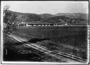 1915 Prints: A bridge over the Morava River stands destroyed in 1915 after action attributed in the source to Bulgarian Comitadji