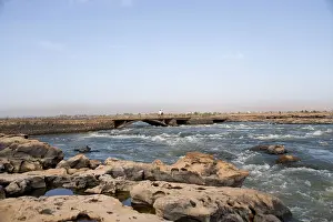 Mali Prints: Bridge over the Niger river on the outskirts of Bamako, Mali, West Africa