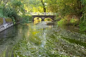 Glow Prints: A bridge on the River Ebble at Broad Chalke in Wiltshire