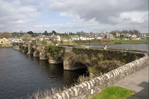 River Shannon Prints: Bridge across the river Shannon from Killaloe in Co Clare to Ballina in Co Tipperary Ireland