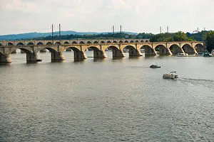Susquehanna Prints: bridges Susquehanna river Pennsylvania PA Harrisburg