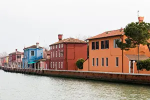 Fishing Village Prints: Brightly colored homes on Burano an island in the Venetian Lagoon