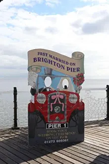 Empty Space Prints: Brighton pier cut out photo board, Brighton, UK