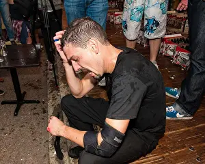 Azure Prints: Brighton, UK. 24th Aug, 2014. Overcome with emotion - Francois Monin