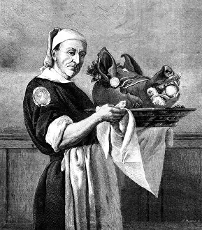Crockery Prints: 'Bringing In The Boar's Head