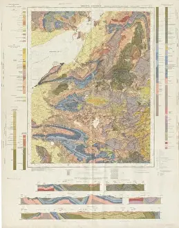Sheet Prints: Bristol district geological survey Somerset Mendip Hills Severn Estuary 1962 map