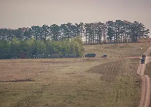 Armored Prints: British army MAN SV 4x4 utility support vehicles in action on a military exercise