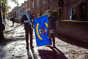 Districts Prints: British army veteran near Newtownards Road a Loyalist districts in East Belfast