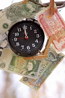 Capitol Prints: British Canadian money on tree with time
