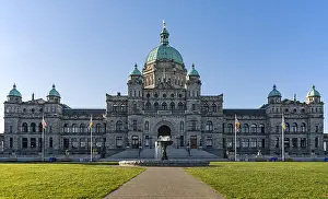 Staircase Prints: British Columbia Parliament Building Victoria BC Canada on a sunny day