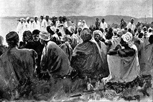 Nigeria Prints: The British Expedition from Accra to the Gold Coast Hinterland: palaver with Amrahia