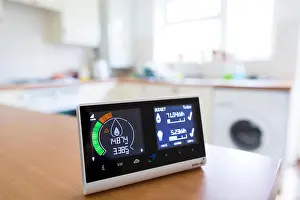 Meter Prints: British Gas smart energy monitor in kitchen