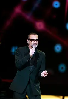 Concert Prints: British pop star George Michael performs on stage of the O2-Arena in Berlin