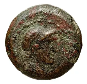 Judaea Prints: A bronze coin from Judaea, issued by King Alexander I Balas