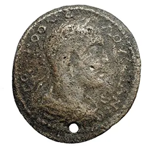 Ancient Rome Prints: A bronze coin from Phrygia, issued by the Roman Emperor Volusien