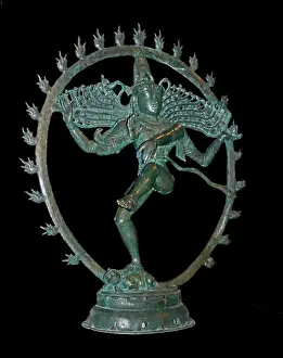 Tamil Nadu Prints: Bronze figure of NatarajaFrom Tamil Nadu