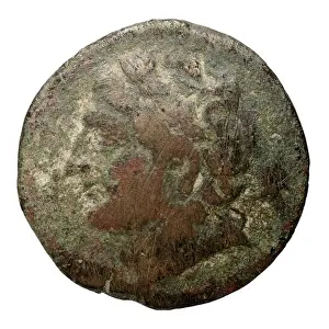 3rd Century Bc Prints: A bronze Pentachalque coin from Messana