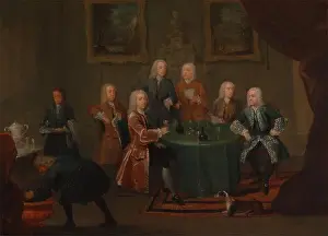 Friendship Prints: The Brothers Clarke with Other Gentlemen Taking Wine