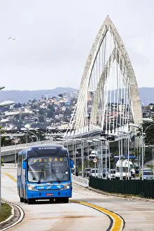 Public Transportation Prints: BRT bus in Transcarioca Mayor Pereira Passos Bridge - transport known as Ligeirao