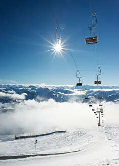 Sky Travel Prints: Brunellenfeld ski lift kitzbuhel Austria