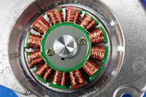 Controlled Prints: Brushless DC motor stator disassembled from computer drive