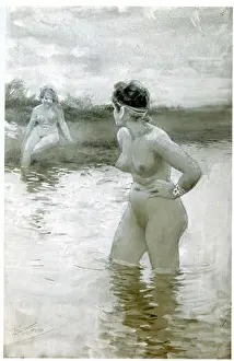 Norse Mythology Prints: Brynhild och Gudrun by Anders Zorn
