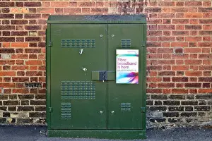 Optics Prints: BT Openreach fibre broadband green street cabinet