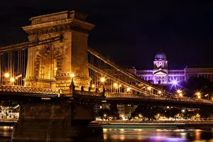 Midnight Prints: Budapest city by night in Hungary