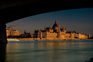 Pano Prints: Budapest, Hungary - August 06, 2024: Parliament building during golden hour