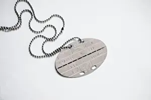 Bundeswehr Prints: Bundeswehr Erkennungsmarke, identification tag, 1966, numbers changed, Germany