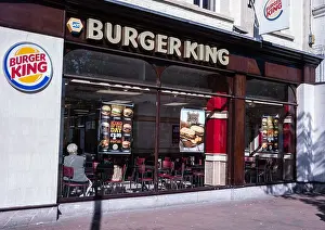 Shop Front Prints: Burger King, Shop Front at Poole, Dorset, England, UK. Europe