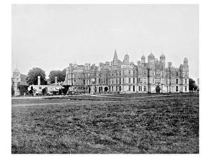 Halftone Prints: Burghley House grand country house Lincolnshire England Capability Brown Elizabethan baroque