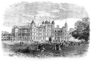 Wood Engraving Prints: Burghley House, near Stamford, the seat of the Marquis of Exeter
