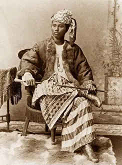 Myanmar Prints: Burma/Myanmar: A Shan prince photographed in Kengtung in 1900
