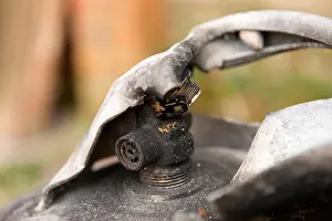 Firefighter Prints: burnt calor gas cylinder exploded after fire